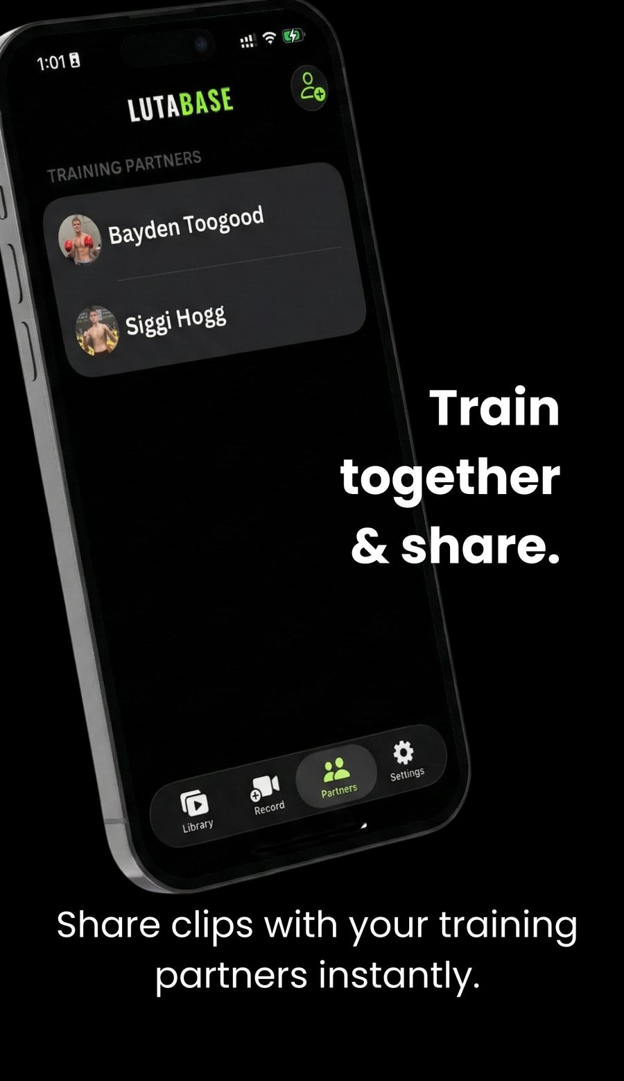 Sharing clips with training partners